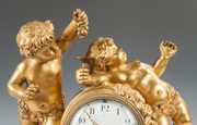 Fine Gilt Bronze & Marble Mantle Clock