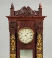 Fine & Rare Asa Munger Stovepipe Shelf Clock, Auburn,