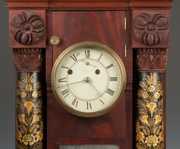 Fine & Rare Asa Munger Stovepipe Shelf Clock, Auburn,