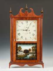 Bishop & Bradley Pillar & Scroll Clock, Watertown, CT