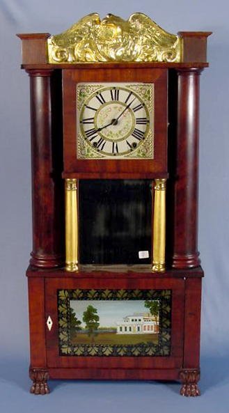 Bartholomew Hollow Column Conn. Shelf Clock