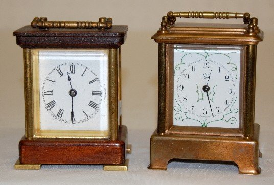 2 Waterbury Carriage Clocks