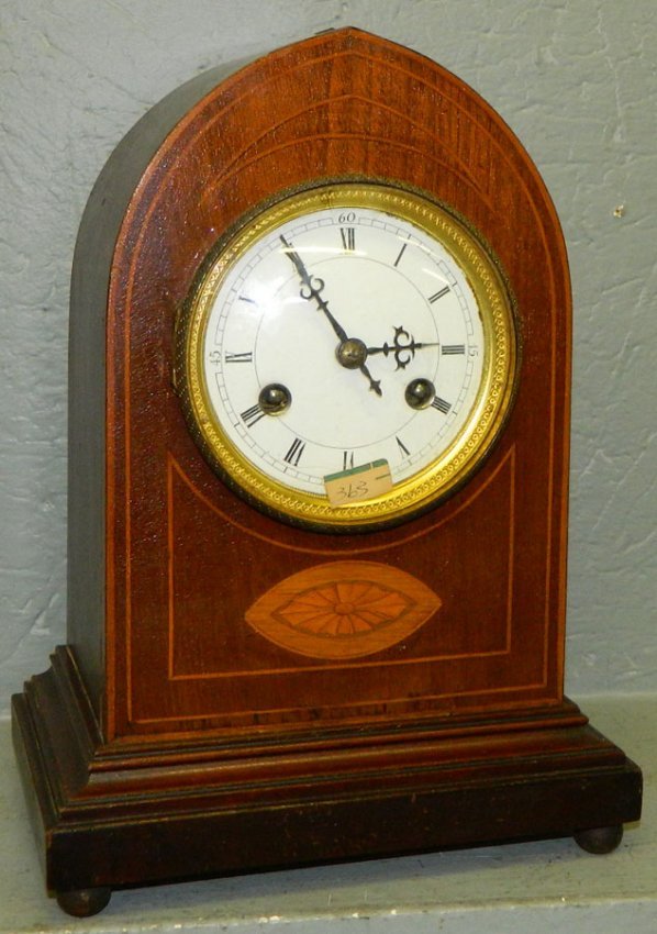 Junghans inlaid walnut 8 day clock.