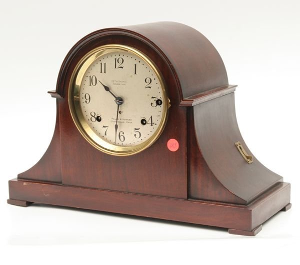 Fine early 1900 Colonial Revival tambour shelf clock