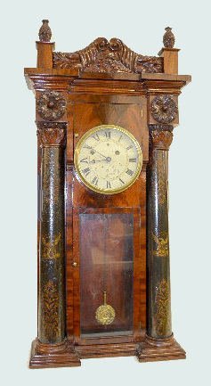 Asa Munger Stovepipe American Shelf Clock