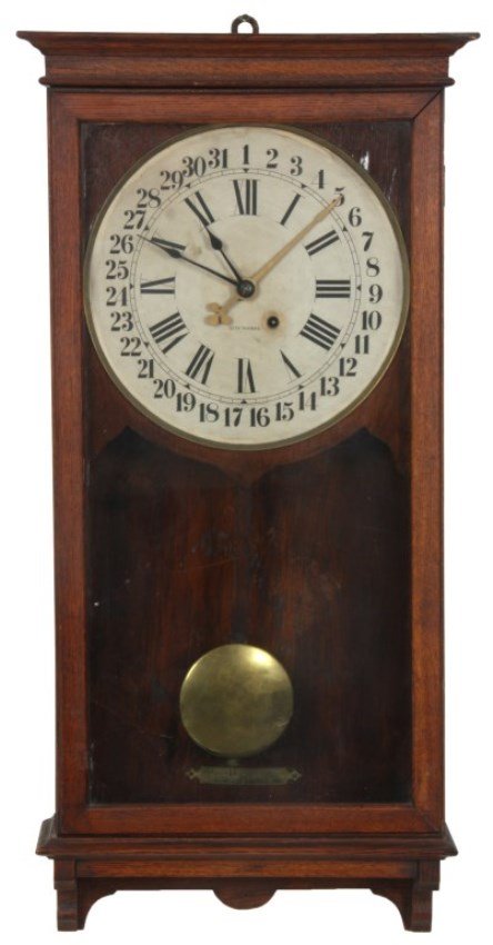 Seth Thomas Oak Calendar Wall Regulator