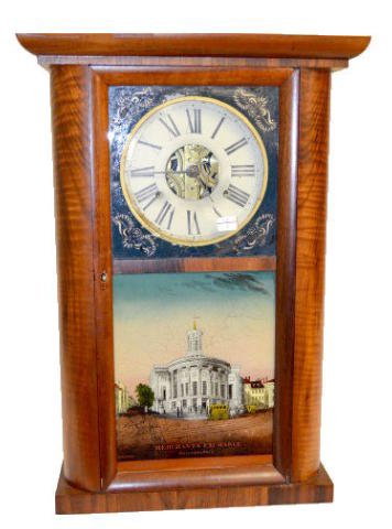 C. & N. Jerome Hollow Column Shelf Clock, 2 Wt.