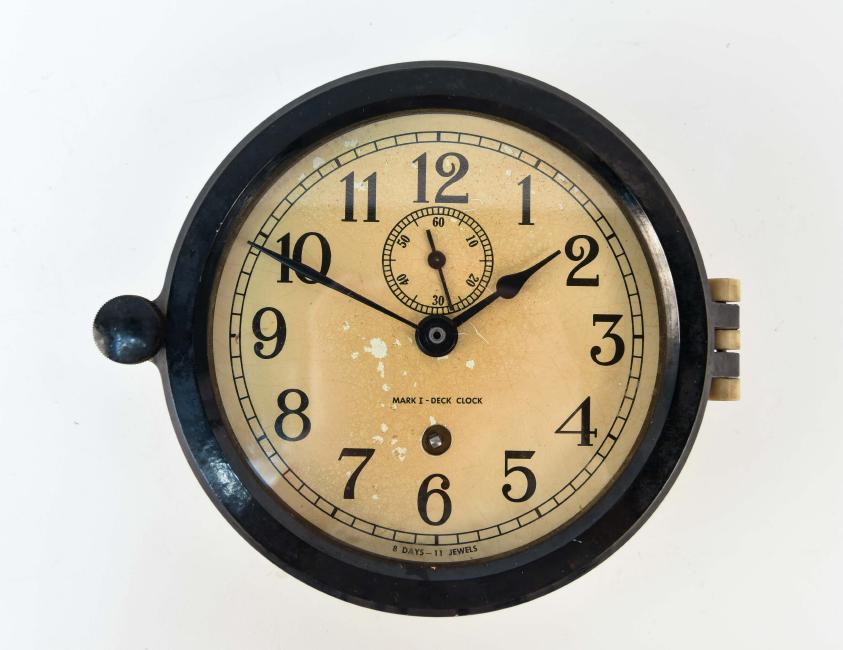 WWII MARK I SHIPS DECK CLOCK