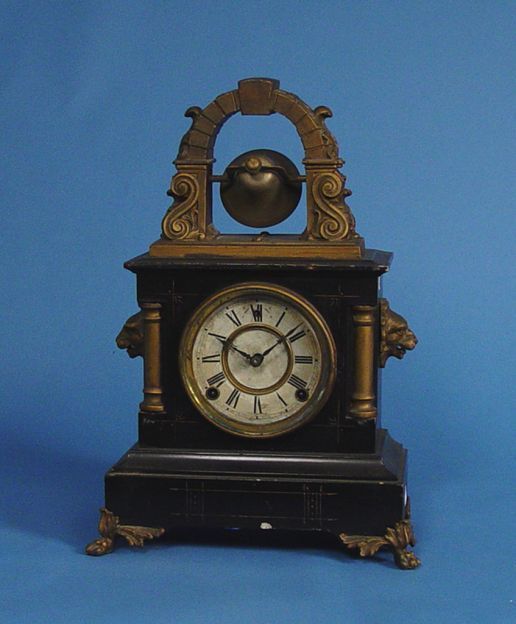Unusual Ringing Bell Automata Mantle Clock