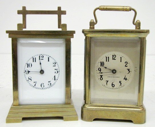 2 Waterbury 8 Day Carriage Clocks