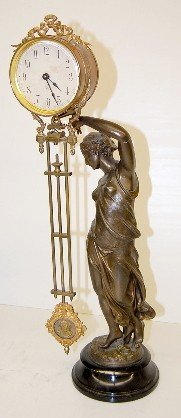 Ansonia Huntress Swinger Statue Clock