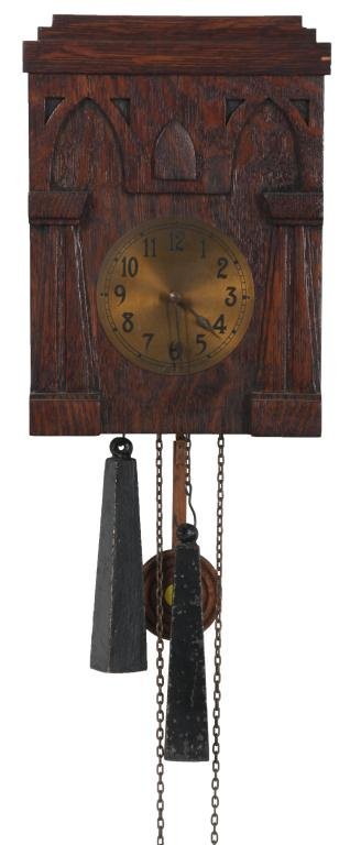 Oak Arts & Crafts Cuckoo Clock