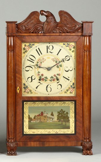 Eli Terry, Plymouth, CT, Column & Splat Shelf Clock