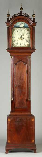 Roxbury Inlaid Mahogany Tall case Clock