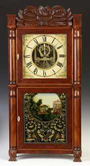 Silas Terry, Plymouth, CT, Column & Splat Shelf Clock