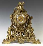 French Gilt Bronze Shelf Clock