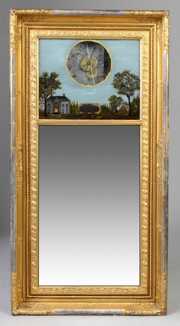 Ives Gilt Front Mirror Clock
