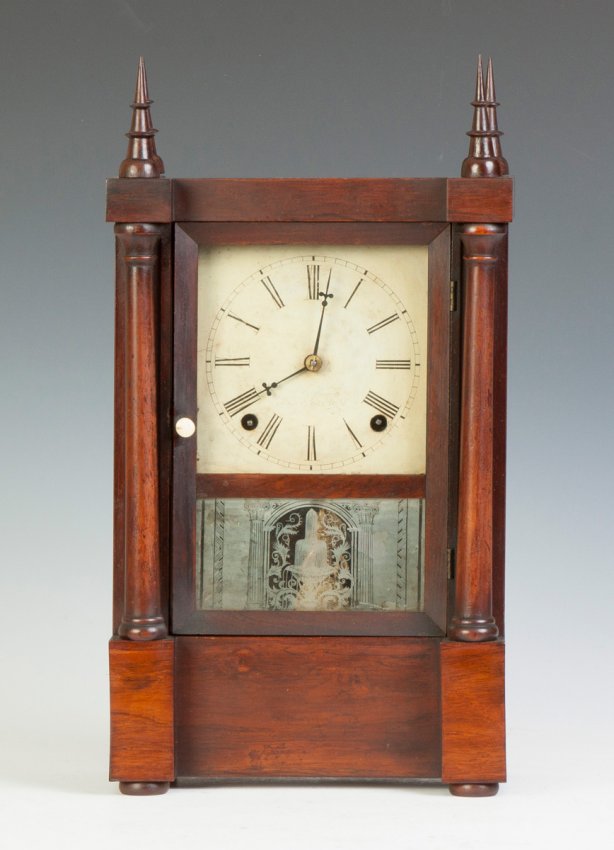 Unusual J.C. Brown Shelf Clock