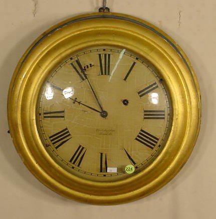 E & A Ingraham Bristol Ct. Round Gallery Clock
