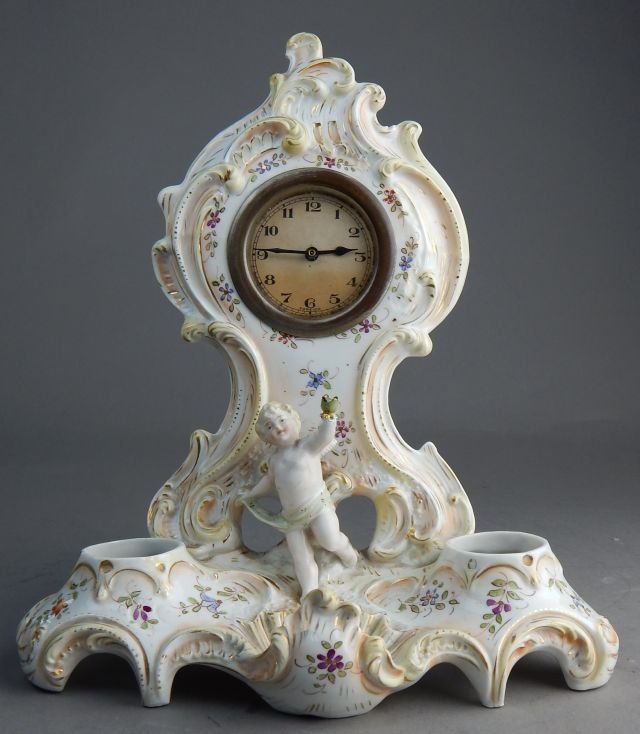 Hand Painted Porcelain Candle Clock