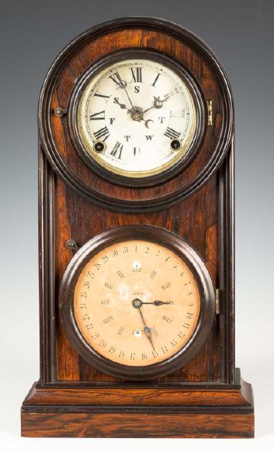 Welch Spring & Co. Calendar Shelf Clock