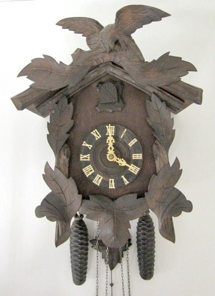 Eagle Top Carved Cuckoo Clock