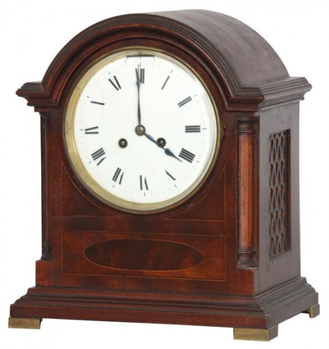 Mahogany Inlaid Bracket Clock