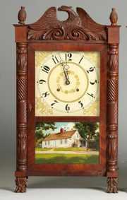 Riley Whiting Carved Column & Splat Shelf Clock