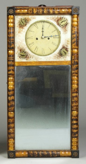 New Hampshire Striking Mirror Clock, attr. to Frederick