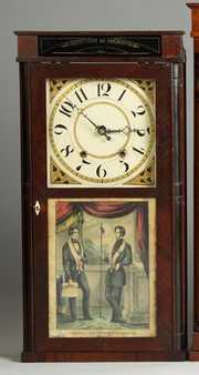 Silas Hoadley Stenciled Column Shelf Clock