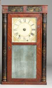 Henry Terry Stenciled Column Shelf Clock