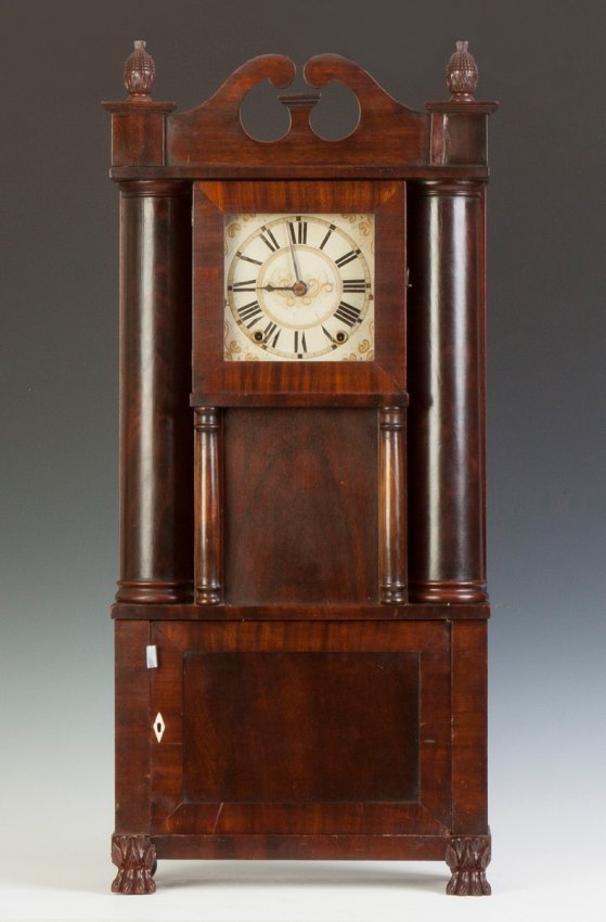 E. & G.W. Bartholomew Hollow Column Empire Shelf Clock