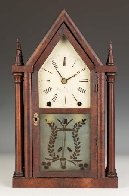 Brewster & Ingraham Four Steeple Shelf Clock,  Bristol,