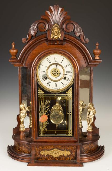 New Haven Side Mirror Victorian Shelf Clock