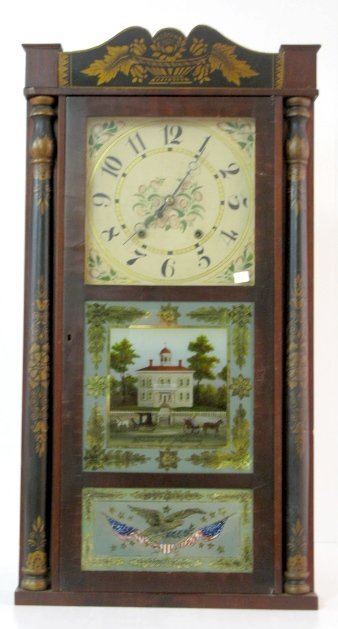 Eli Terry Jr. Stenciled Column Clock