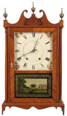 Samuel Terry Pillar & Scroll Clock