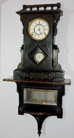 Kroeber Ebony “Portsmouth” Shelf Clock w/Shelf