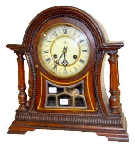 Junghans Leaded Glass Mantel Clock