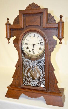 New Haven “Cygnet” Black Walnut Shelf Clock