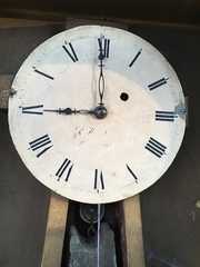 Antique Weight Driven Mirror Wall Clock