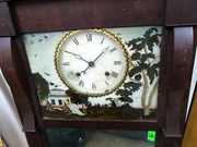 1818 Joseph Ives 54″ Column w/Mirror Clock