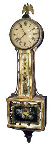 Weight Drive Antique Presentation Banjo Clock