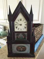Elisha Manross Double Steeple Fusee Clock