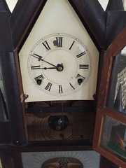 Elisha Manross Double Steeple Fusee Clock