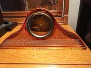Amber Glass Mantel Clock