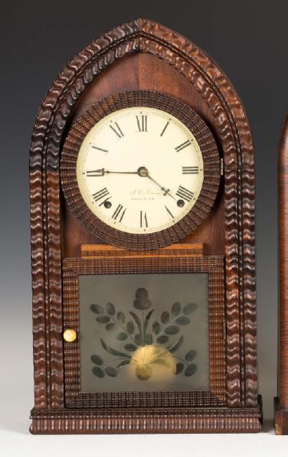 J.C. Brown Ripple Front Beehive Shelf Clock