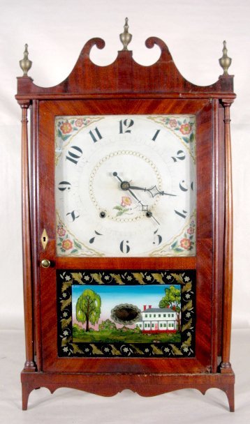 Riley Whiting Pillar & Scroll Shelf Clock