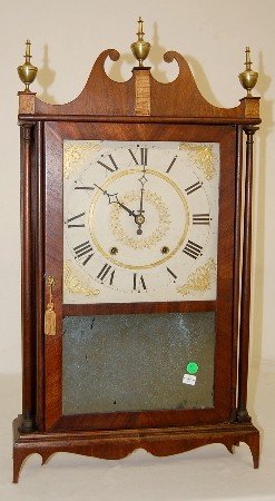 E. Terry & Sons Pillar & Scroll Shelf Clock