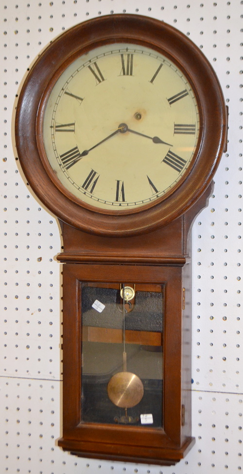 Antique Weight Driven Wall Regulator Clock