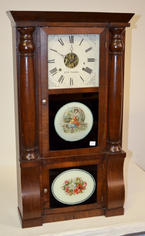 Antique Seth Thomas Sleigh Front Weight Driven Shelf Clock